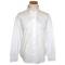Manzini White Self Embroidered Long Sleeves 100% Cotton High-Collar Shirt MZ-65